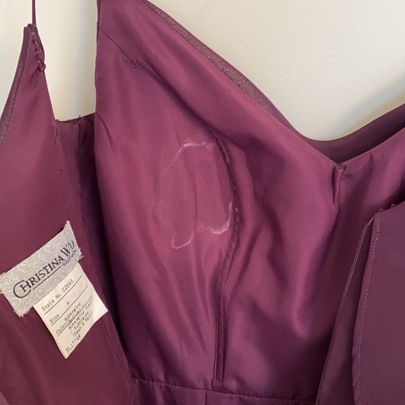 Christina Wu Aubergine Formal Bridesmaid Dress - Picture 6 of 7